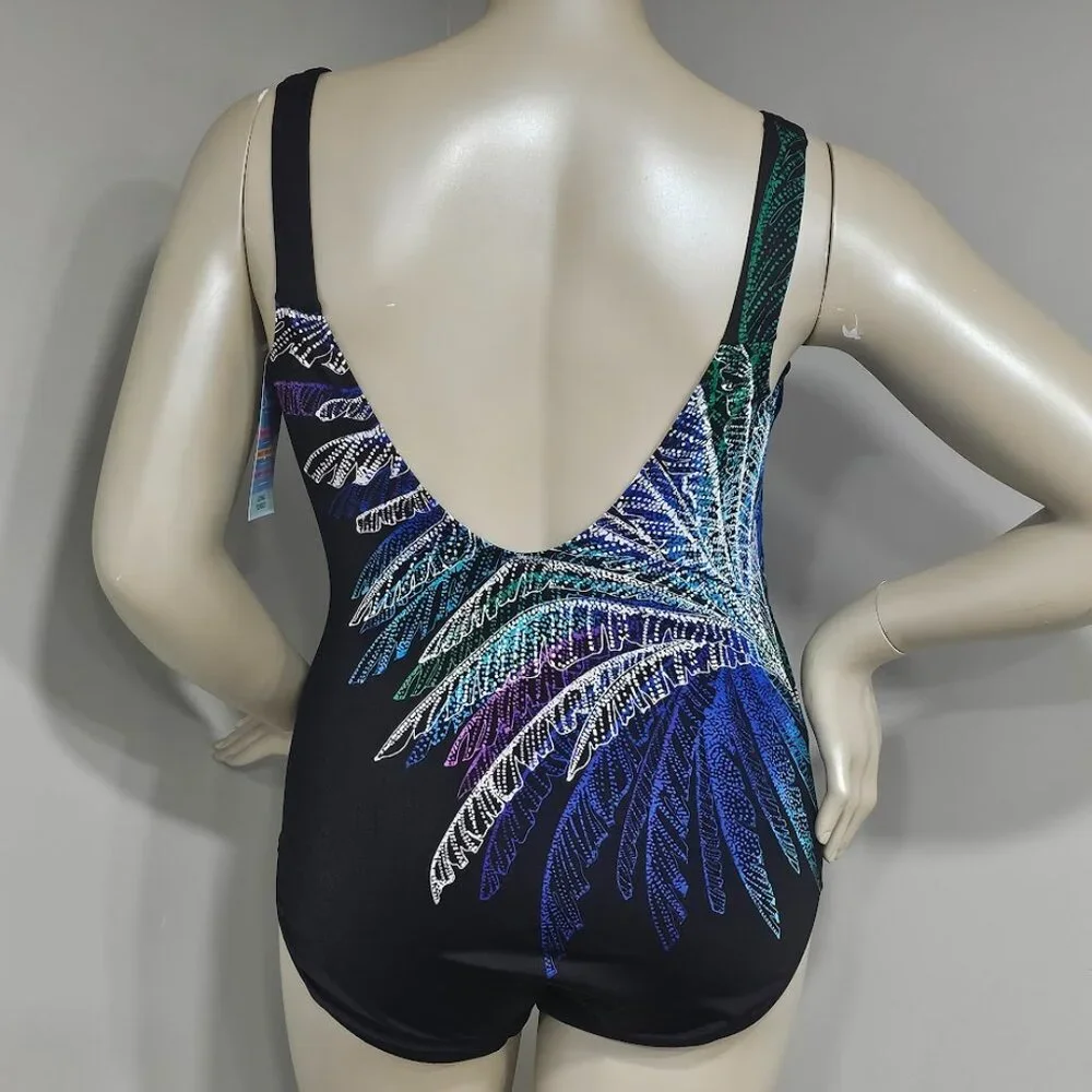 Swim Solutions Firework Print One-Piece Swimsuit - Picture 4 of 7